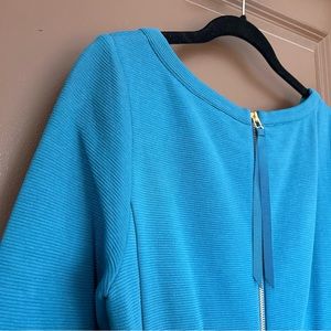 Boden “Ottoman” Fabric Dress - Size 12 warm teal blue